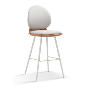 Senlan Office Chair YTA-004D Kitchen Restaurant Modern Metal Leg High Stools Fabric bar Chairs with Footrest