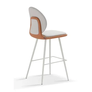 Senlan Office Chair YTA-004D Kitchen Restaurant Modern Metal Leg High Stools Fabric bar Chairs with Footrest