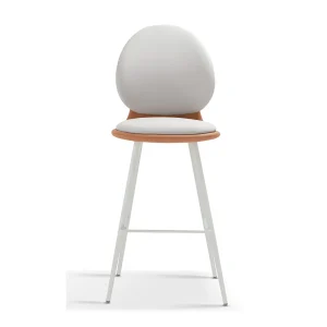 Senlan Office Chair YTA-004D Kitchen Restaurant Modern Metal Leg High Stools Fabric bar Chairs with Footrest