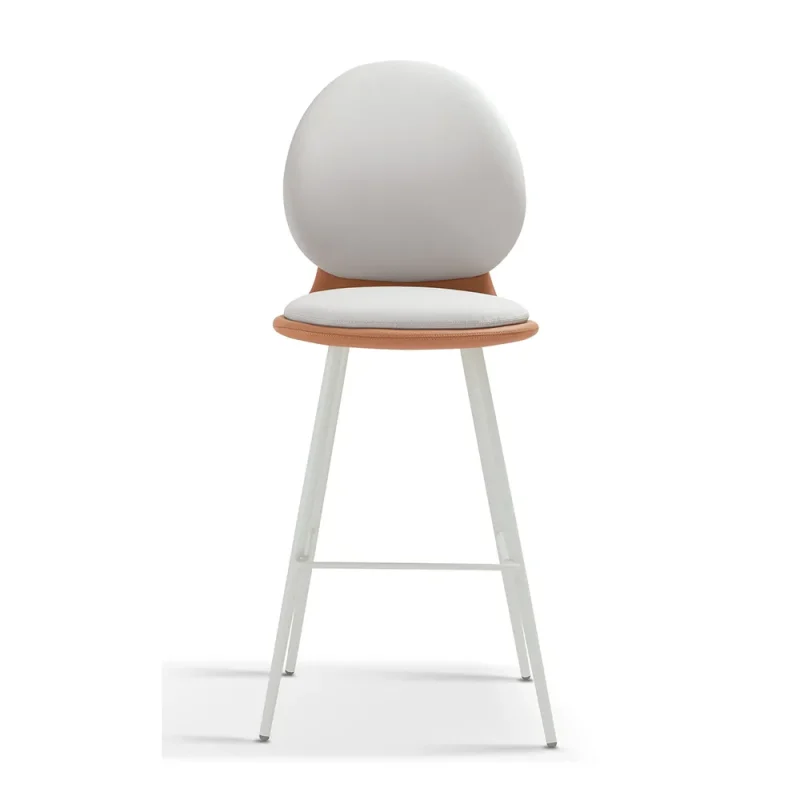 Senlan Office Chair YTA-004D Kitchen Restaurant Modern Metal Leg High Stools Fabric bar Chairs with Footrest