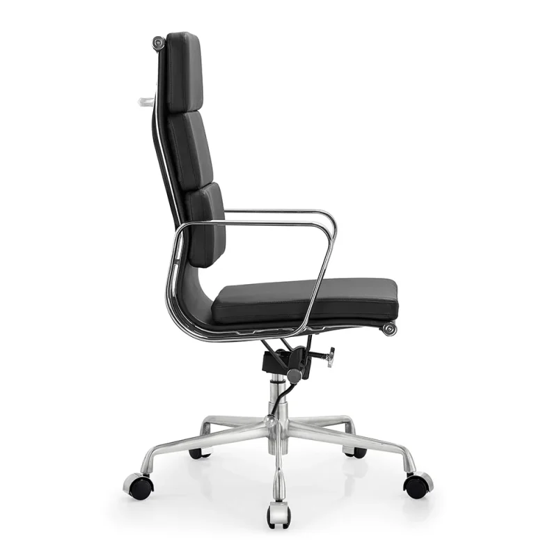 Senlan Office Chair PW303 Modern Computer Office Chair Fixed-Leg Conference Ergonomic Lift-and-Tilt Swivel Chair Aluminum Alloy Home Office School