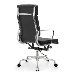 Senlan Office Chair PW303 Modern Computer Office Chair Fixed-Leg Conference Ergonomic Lift-and-Tilt Swivel Chair Aluminum Alloy Home Office School