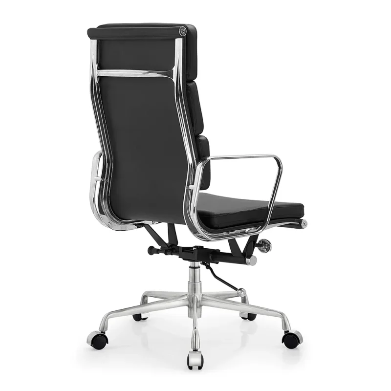 Senlan Office Chair PW303 Modern Computer Office Chair Fixed-Leg Conference Ergonomic Lift-and-Tilt Swivel Chair Aluminum Alloy Home Office School