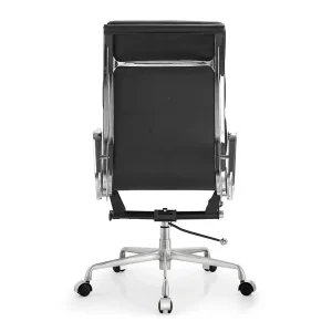 Senlan Office Chair PW303 Modern Computer Office Chair Fixed-Leg Conference Ergonomic Lift-and-Tilt Swivel Chair Aluminum Alloy Home Office School