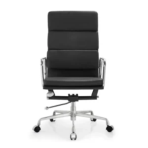 Senlan Office Chair PW303 Modern Computer Office Chair Fixed-Leg Conference Ergonomic Lift-and-Tilt Swivel Chair Aluminum Alloy Home Office School