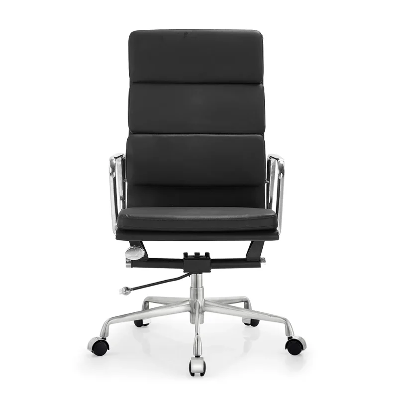 Senlan Office Chair PW303 Modern Computer Office Chair Fixed-Leg Conference Ergonomic Lift-and-Tilt Swivel Chair Aluminum Alloy Home Office School