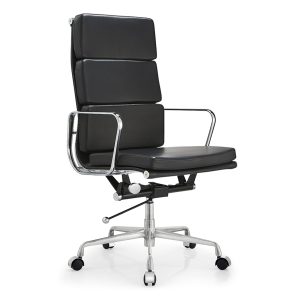 Senlan Office Chair PW303 Modern Computer Office Chair Fixed-Leg Conference Ergonomic Lift-and-Tilt Swivel Chair Aluminum Alloy Home Office School