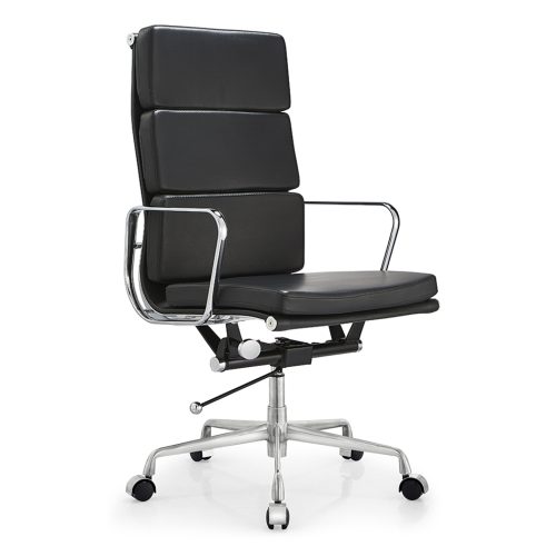 Senlan Office Chair PW303 Modern Computer Office Chair Fixed-Leg Conference Ergonomic Lift-and-Tilt Swivel Chair Aluminum Alloy Home Office School