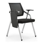 Senlan Office Chair X3202 Furniture Black Meeting Room Comfortable Office Reception Modern Visitor Chairs With Writing Pad