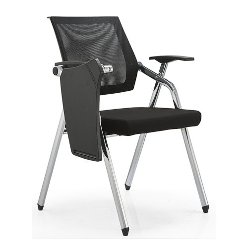 Senlan Office Chair X3202 Furniture Black Meeting Room Comfortable Office Reception Modern Visitor Chairs With Writing Pad