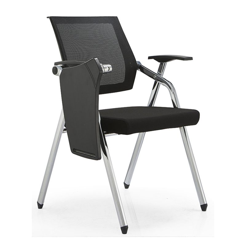 Senlan Office Chair X3202 Furniture Black Meeting Room Comfortable Office Reception Modern Visitor Chairs With Writing Pad