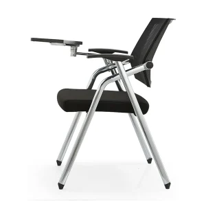 Senlan Office Chair X3202 Furniture Black Meeting Room Comfortable Office Reception Modern Visitor Chairs With Writing Pad