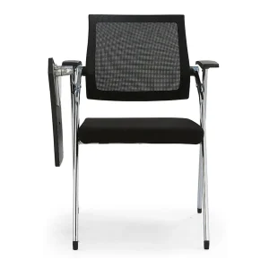 Senlan Office Chair X3202 Furniture Black Meeting Room Comfortable Office Reception Modern Visitor Chairs With Writing Pad