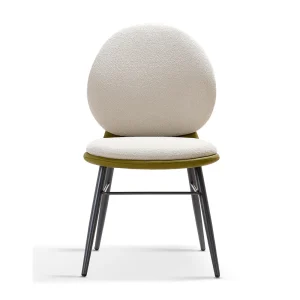 Senlan Office Chair YTA-004E Dining Room Furniture Garden Style Fabric  Round Chair Dining with Round Back for Restaurant