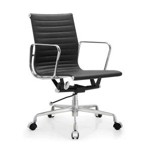 Senlan Office Chair C811 High Quality Black Executive Faux Leather Office Swivel Chair Modern for Conference Meeting Room Commercial Furniture