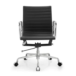 Senlan Office Chair C811 High Quality Black Executive Faux Leather Office Swivel Chair Modern for Conference Meeting Room Commercial Furniture
