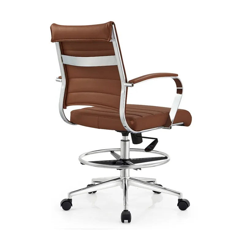 Senlan Office Chair A802Q Office Chair Manager Brown Leather Conference Popular Leather Ergonomic Pu Leather Executive Office Chair