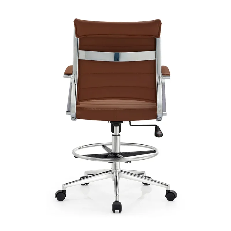 Senlan Office Chair A802Q Office Chair Manager Brown Leather Conference Popular Leather Ergonomic Pu Leather Executive Office Chair