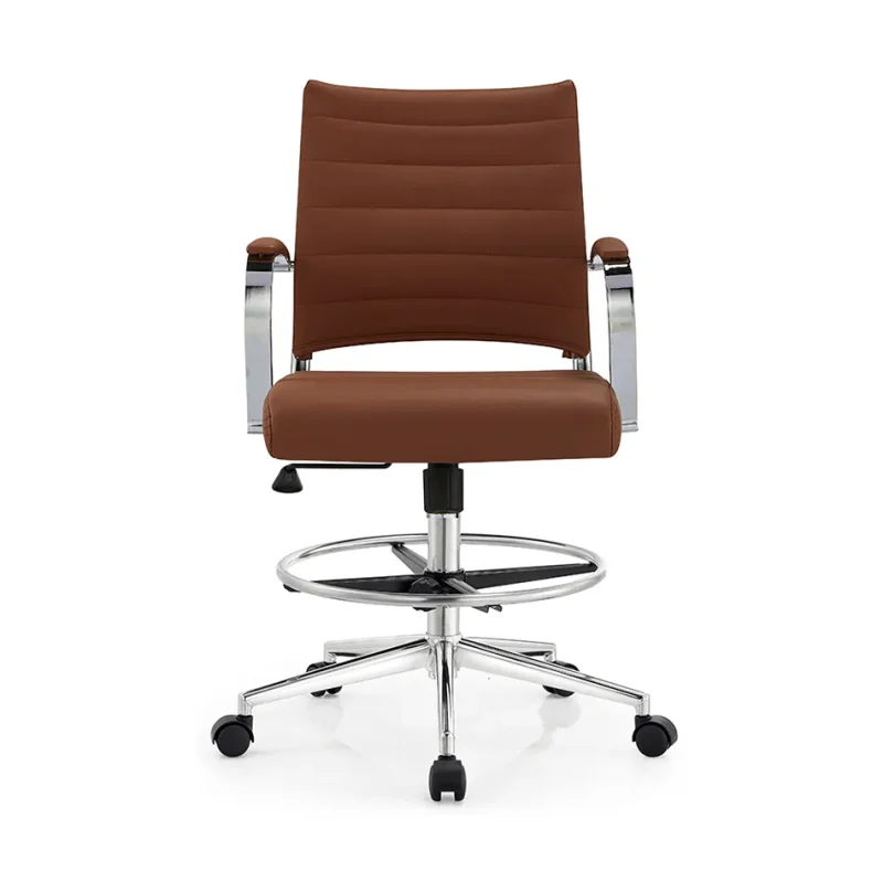 Senlan Office Chair A802Q Office Chair Manager Brown Leather Conference Popular Leather Ergonomic Pu Leather Executive Office Chair