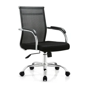 Senlan Office Chair W641-2A Fancy Design Black Cheap Boss Executive Computer Swivel Fabric Ergonomic Office Chair