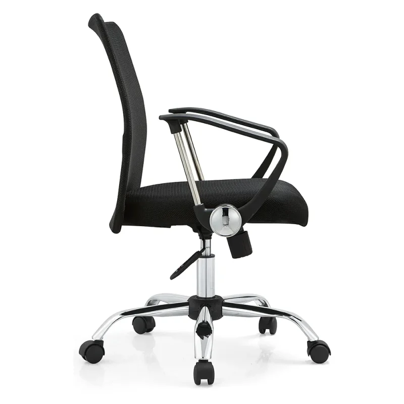 Senlan Office Chair SL707 Cheap Price Steel Base Upholstered Mesh Seat Solid Back Executive Chairs Modern Black PP Armrest Ergonomic Gliding Office Chair