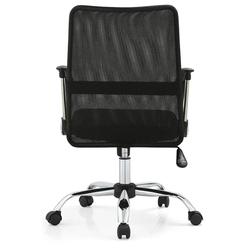 Senlan Office Chair SL707 Cheap Price Steel Base Upholstered Mesh Seat Solid Back Executive Chairs Modern Black PP Armrest Ergonomic Gliding Office Chair