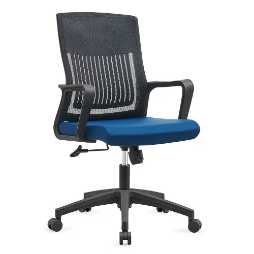 Senlan Office Chair SL524 Mid Back Black Mesh Backrest Swivel Office Computer Chair with Armrest