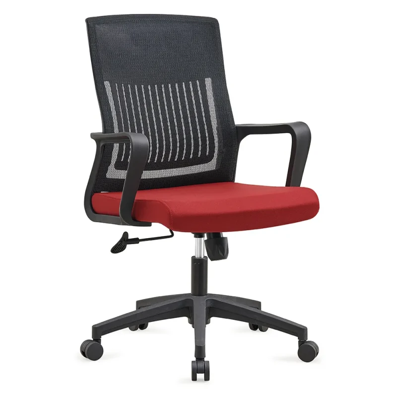 Senlan Office Chair SL524 Mid Back Black Mesh Backrest Swivel Office Computer Chair with Armrest